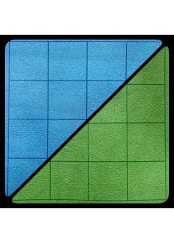 Reversible Battlemat 1 inch Squares - Blue/Green